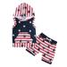 Toddler Summer Clothes for Boys Lot of Baby Boy Clothes Toddler Boys Girls Independence Day 4th Of July Sleeveless Striped Star Prints Hooded Vest Tops Shorts Outfits