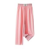 Toddler Kids Baby Girls Anti Mosquito Pants Fashion Cute Sweet Ice Silk Trousers Solid Color Wide Leg Pants