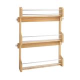 Rev-A-Shelf 4SR-18 / 18 in Cabinet Door mount Wood 3-Shelf Spice Rack