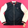 Levi's Jackets & Coats | Levi’s Colorblock Stripe Trim Bomber Jacket | Color: Blue/White | Size: L