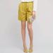 Anthropologie Shorts | Anthropologie Seen Worn Kept Pleated Chevron Shorts | Color: Yellow | Size: 6