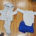 Ralph Lauren Matching Sets | Bundle Of Ralph Lauren Outfits Size 3 Months | Color: Blue/White | Size: 3mb