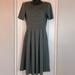 Lularoe Dresses | Lularoe Striped Grey & Blue Midi Dress | Color: Blue/Gray | Size: S