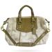 Coach Bags | Coach Ashley Dotted Op Art Shoulder Bag Satchel Leather Straps Travel Bag | Color: Cream/Green | Size: Os