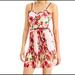 Anthropologie Dresses | Foxiedox Pink Floral Accordian Pleated Dress Nwt M | Color: Black/Pink | Size: M