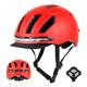 Remote steering helmet Bicycle helmet Scooter Helmet Electric scooter helmet Escooter helmet LED light helmet Intelligent helmet (Red)