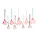 The Holiday Aisle® 9 Piece Christmas Hanging Figurine Ornament Set Fabric in Pink | 4.3 H x 6 W x 6 D in | Wayfair 74A97807E62C4E33A4E05B904FD65D30