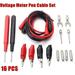 16-Piece Multimeter Test Leads Probe Voltmeter Alligator Cable Clip Kit