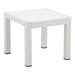 Pangea Home Breeze Modern Aluminum Patio Side Table in White Frame/Polyresin