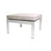 Pangea Home Karen Modern Aluminum Patio Ottoman in Gray Taupe