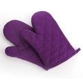 Oven Mitts and Potholders and Oven Mitts Cotton Lining Heavy Duty Cooking Gloves Slip-Resistant Textured Grip Cooking Gloves for BBQ Grill Oven Microwave purple F112010
