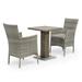 Stuhl PE Wicker Rattan 3-Piece Outdoor Bistro Set in Natural