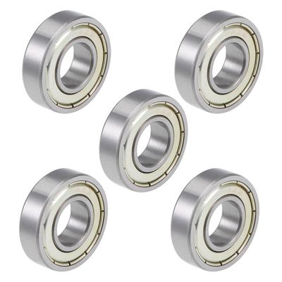 R8ZZ Deep Groove Ball Bearings Z2 1/2 x 1-1/8 x 5/16inch Double Shielded 5pcs - 6201-2RS (12*32*10)