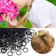 Feiboyy Black Rubber Band Hairdressing Hairdressing Rubber Band Hairdressing Shop Studio Hair Binding Small Rubber Band Natural Rubber