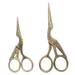 2 Pieces Stork Scissors Stainless Steel Sewing Scissors Retro Bronze Embroidery Scissors Tailor Scissors for Embroidery Paper Cutting Sewing and Daily Activities