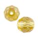 Czech Fire Polished Glass Round Beads 8mm Light Topaz (Package of 25)