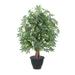 Vickerman 4 Artificial Japanese Maple Extra Full Bush Gray Round Plastic Container.