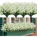 GRNSHTS 4 Bunches Of Artificial Flowers UV Resistant Shrubs Indoor Plants Artificial Plastic Greening Garden Porch Window Frame Family Wedding Farmhouse Decoration