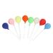 8 Pcs Miniature Balloons Dollhouse Garden Decoration 3D Balloons Cake Picks for Fairy Garden Bonsai Dollhouse Cupcake