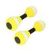 Water Aerobic Exercise Water Aquatic Fitness Barbells Exercises Equipment Device Aquatic Dumbbells for Fitness Training Workouts Sports Yellow and White