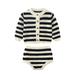 PEACNNG baby clothing knitwear two piece set baby boy and baby girl set striped sweater spring and Autumn