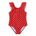 Summer Savings Clearance! Itsun Girls Swimsuit Baby Girls Swimwear Children s Swimsuit Polka Dot Sleeveless Surfing One-piece Swimsuit Bathing Suit Swimming Suit Red