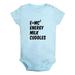 iDzn Energy Milk Cuddles Funny Rompers For Babies Newborn Baby Unisex Bodysuits Infant Jumpsuits Toddler 0-24 Months Kids One-Piece Oufits