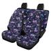 Diaonm Purple Cartoon Sloth Print Green Car Seat Covers 4pcs/Set High Back Breathable Vehicle Bucket Seat Covers Womens Girls Front Rear Seat Covers