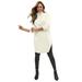 Plus Size Women's Cashmere Mega Tunic by Jessica London in Ivory (Size 3X)