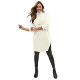 Plus Size Women's Cashmere Mega Tunic by Jessica London in Ivory (Size 2X)