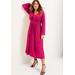 Plus Size Women's Florynce Empire Waist Dress by June+Vie in Raspberry (Size 22/24)