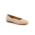 Wide Width Women's Sasha Flat by Trotters in Beige (Size 10 W)