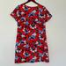 J. Crew Dresses | J. Crew Factory Printed Short-Sleeved Shift Dress | Color: Blue/Red | Size: 2