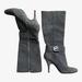 Michael Kors Shoes | Michael Kors Boots | Gray Suede With Snakeskin Heel Quarter Height Boots | Color: Gray | Size: 5.5
