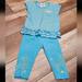 Adidas Matching Sets | Girls 3t Adidas Short Sleeve Blue And Yellow Striped 2 Piece Set | Color: Blue/Yellow | Size: 3tg