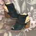 Anthropologie Shoes | Anthropologie Geewawa Bangle Dark Green Suede Open Toe Booties Boots Shoes Sz 8 | Color: Green | Size: 8