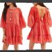 Free People Dresses | Free People Lola Embroidered Dress Size Xs | Color: Orange/Red | Size: Xs