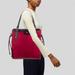 Burberry Bags | Burberry, Buckleigh Red Nylon/ Black Leather Tote W/ Side Toggles | Color: Black/Red | Size: Os