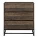 Joss & Main Henson 3 Drawer 28" W Solid Wood Chest Wood/Metal in Brown/Green | 30 H x 28 W x 18 D in | Wayfair C1038DFDDC5D409CAB6ECB474C318EFF