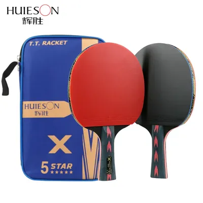 Huieson-Ensemble de raquettes de ping-pong 5/6 Star Offcommissions raquette de tennis de table