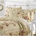 August Grove® Abigail Beige/Red/Taupe Reversible Traditional Quilt Set Cotton in White | Twin/Twin XL Quilt + 1 Sham + 2 Throw Pillows | Wayfair