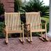 Red Barrel Studio® 2 - Person Seating Group Wood/Natural Hardwoods/Teak in Brown/White | Outdoor Furniture | Wayfair