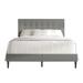 CraftPorch Clean-Lines Stitching Linen Upholstered Bed