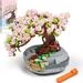 Mini Brick Cherry Blossom Tree Bonsai Model 426 PCS Creative Flower Building Blocks Sakura Plant Building Toys for 6+(Not Compatible with Lego flowers Set)