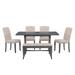 6-Piece Farmhouse Dining Table Set for Dining Room