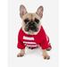 Leveret Dog Cotton Pajama Red & White Stripes M