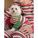 Leveret Dog Cotton Pajama Red White & Green Stripes XL