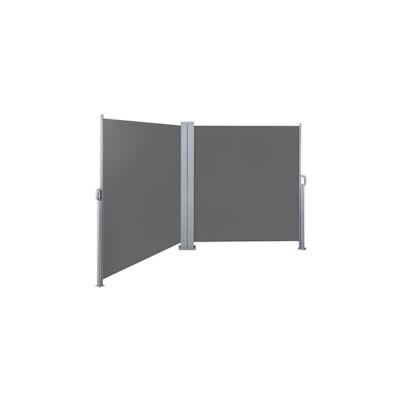 SVITA Doppelseitenmarkise ausziehbar freistehend Sichtschutz 600x160 cm Dunkelgrau Image