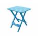 Adams QuikFold Rectangular Pool Blue Plastic Classic Adirondack Folding Side Table