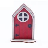 BAMILL Fairy Gnome Elf Door Handpainted Wooden Outdoor Yard Tree Mystical Art Ornament